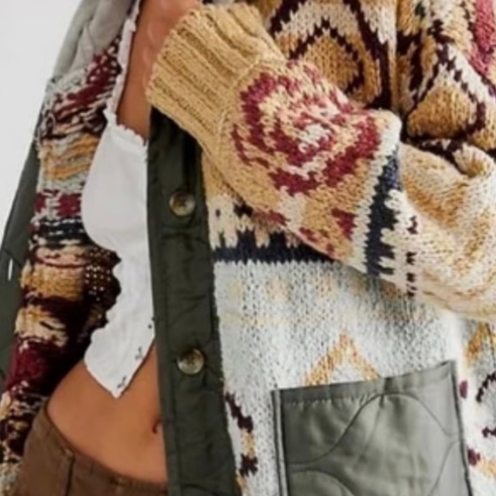 Free People Home Spun Cardigan With Hood